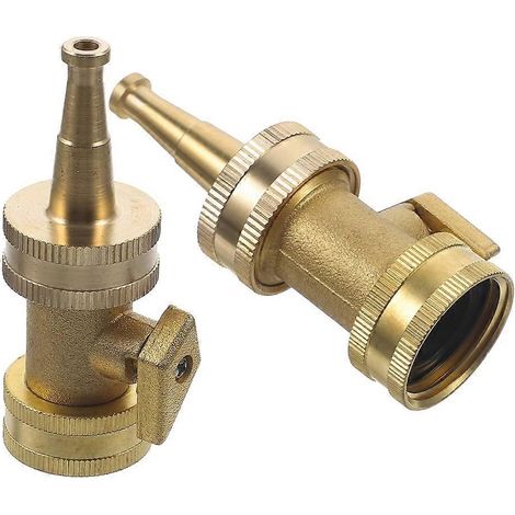 2Pcs Copper Garden Hose Nozzle for Efficient Watering Gardens (1/5)