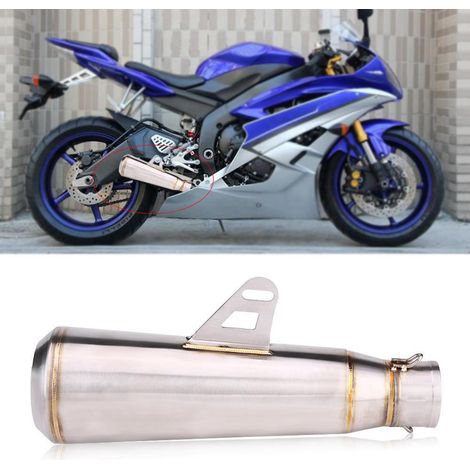 Silencieux universel moto 51mm pot d'échappement modifié pour Kawasaki Honda Yamaha style 2, tube acier inoxydable (1/5)