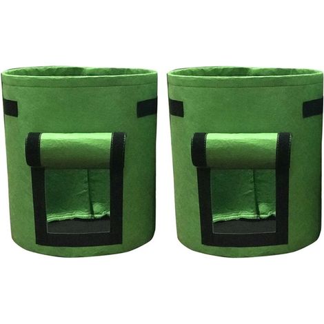Filiyano-Lot de 2 pots de culture en feutre non tissé de 26,5 litres (7 gallons) pour pommes de terre, serre ou potager. (1/5)