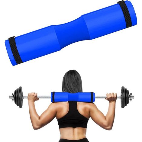 Barbell Squat Pad Coussin équilibre Col Pour Le Levage Des Poids Squat 45x10 Cm Bleu (1/4)