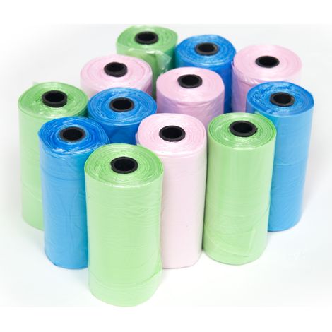 Set 4 rotoli Da 20 Sacchetti Igienici Per Bisogni Cani Bustine Escrementi Colori Assortiti (1/3)