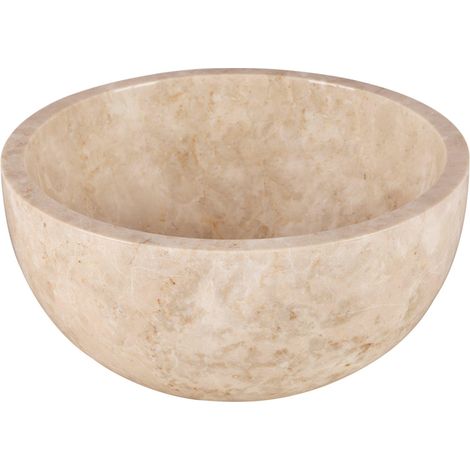 Differnz LODI Vasque à poser - 38cm - poli pierre naturelle - beige