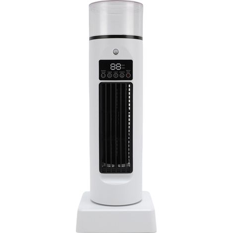 Ventilateur de table tour avec télécommande, sans pales, USB, silencieux, brumisateur, climatiseur et humidificateur (1/5)