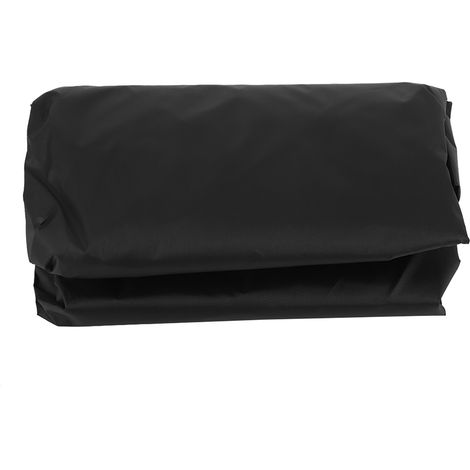 Housse de protection anti-poussière pour table ronde, imperméable, pour mobilier de jardin et de terrasse (noire)