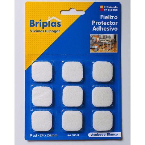FPLUS briplas fieltro adhesivo 9 u cuadrado 24x24 mm blanco 105b (1/2)