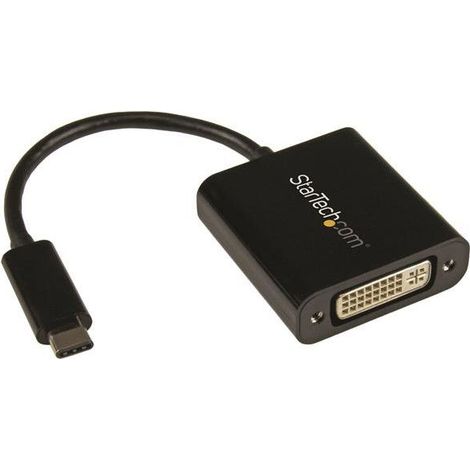 StarTech.com Adaptador USB C a DVI - Negro - 1920x1200 - Convertidor de Vídeo USB Tipo C para su Pantalla/Monitor/Proyector DVI-D - La Versión Mejorada es CDP2DVIEC (1/5)
