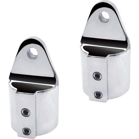 2 tapas para tubo superior de Bimini, ojal de montaje de acero inoxidable 316, diámetro interior de 7/8"