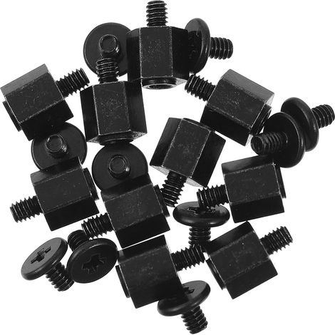 Vis Hexagonale de Fixation M2 SSD Noire, Lot de 10 Pièces (1/5)