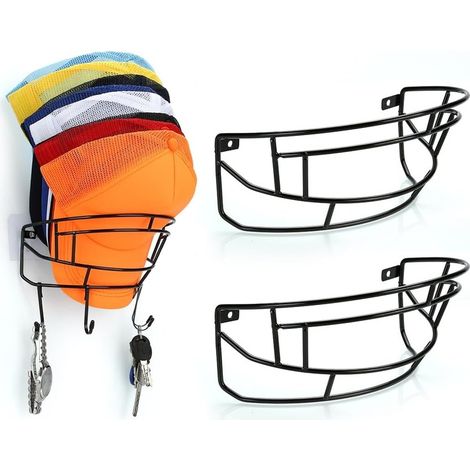 Ganci appendiabiti da parete per cappelli, 4 ganci, 2 pezzi (1/3)