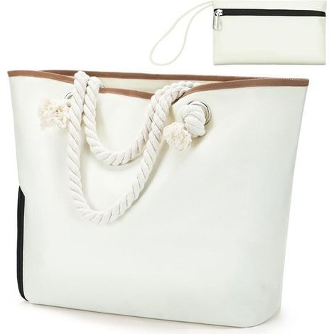 Sac de plage imperméable pour femme avec fermeture éclair, résistant au sable la piscine (1/5)