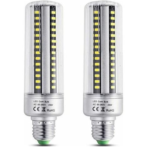 QAZQA Ampoule E27 25W LED Blanc Chaud 3000K, 2500LM de Haute Luminosité, équivalent Halogène Ampoule 200W, Non-dimmable, E27 LED Ampoule de Mas pour Plafonnier, lot de 2 (1/4)