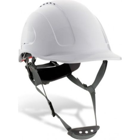 CASCO "MOUNTAIN" BLANCO, ABS CIERRE RULETA ARNÉS TEXTIL 6 PUNTOS Y BARBIQUEJO - 2088-CMV BL (1/4)