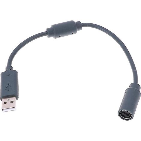 Câble adaptateur USB détachable pour manette filaire Xbox 360, gris, 23 cm, HFMQV (1/5)