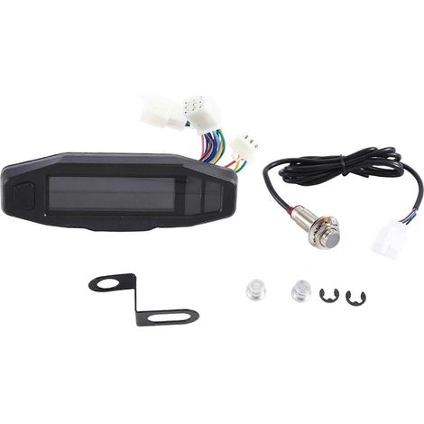 Universeller Motorrad-Tachometer, Drehzahlmesser, Öldruckanzeige, HD-Bildschirm, Digitalanzeigen, Instrumentencluster, Blinker (C) (1/5)