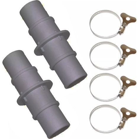 Kunststoff-Poolsaugerschlauchadapter (1-1/4 Zoll oder 1-1/2 Zoll), Schlauchadapterverbinder, universelles Schnittstellenzubehör, geeignet für die meisten Poolschläuche.
