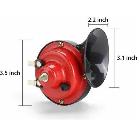 Bocina de súper tren de 300dB, bocina de súper tren de 12V 300dB para camión, SUV, coche, barco, bocina eléctrica, bocina de tren fuerte para motocicleta (1/4)