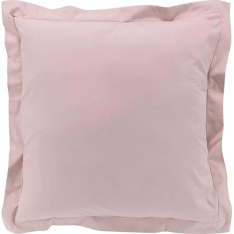 Taies d'oreiller x2 Percale 63x63 cm Rose (1/2)