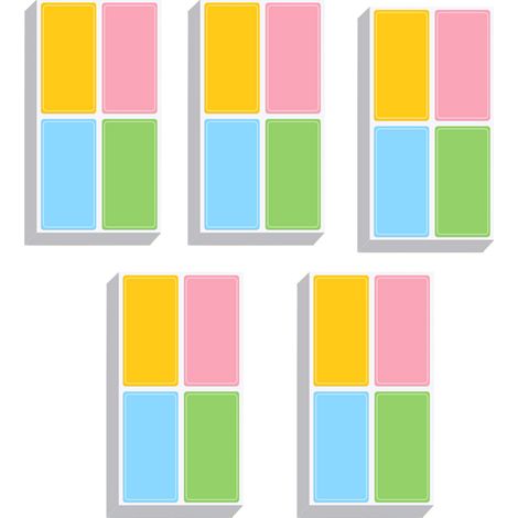 50 hojas de etiquetas autoadhesivas de vinilo impermeable, colores surtidos, para oficina y escuela. (1/5)
