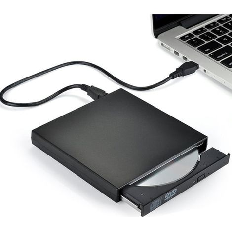 Lecteur CD/DVD externe pour ordinateur portable, lecteur DVD USB 3.0 et Type C (1/5)