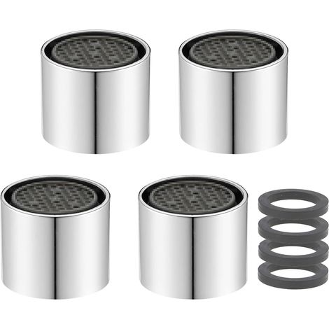 Aireadores M20 x 4 piezas, repuestos para aireadores de grifos con boquilla de filtro para pruebas de salpicaduras y ahorro de agua. (1/5)