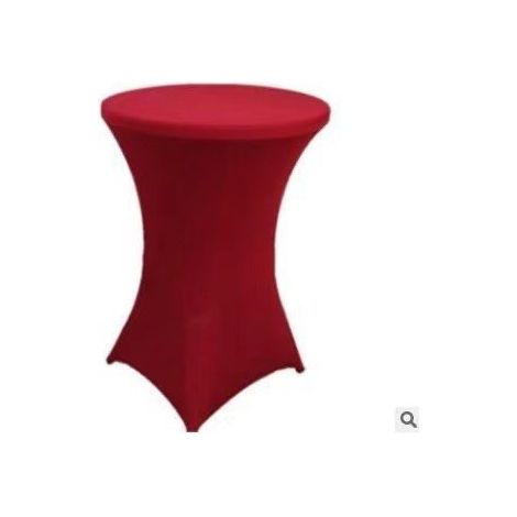 Housse de Table Ronde Haute Élastique pour Cocktail et Banquet - Lot de 4 Housses de Chaise Bar Rouge Vif (55x90 cm)-lsw (1/2)