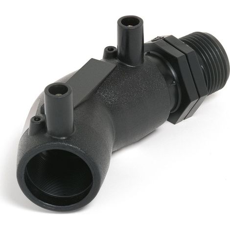 SMARTFUSE Übergangswinkel AG 32 - R 1, PE 100, 45 Grad, schwarz (1/2)