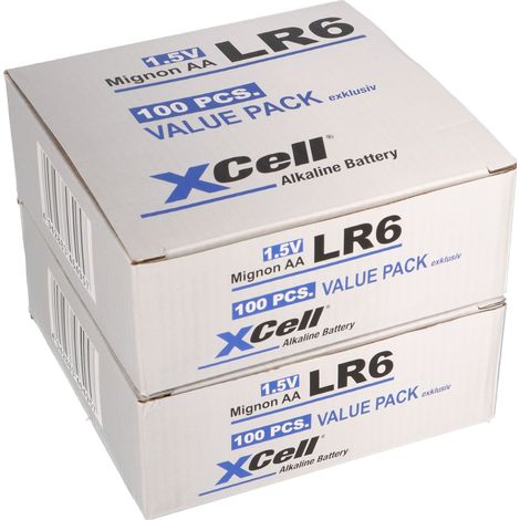 200x XCell AA LR6 Mignon Super Alkaline Batterie (1/5)