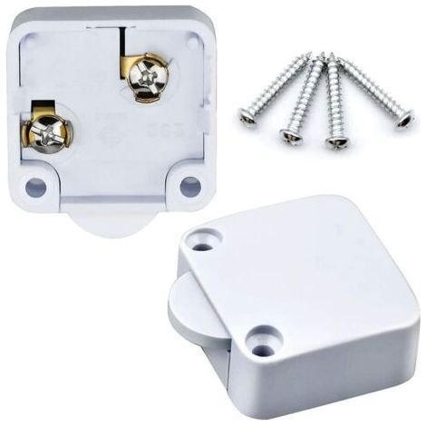 2 Pièce Interrupteur de Placard D'armoire Interrupteurs 2A/250V Interrupteur Automatique Placards pour S'applique à Divers Appareils D'éclairage et Tous Types Portes (Blanche) (1/4)