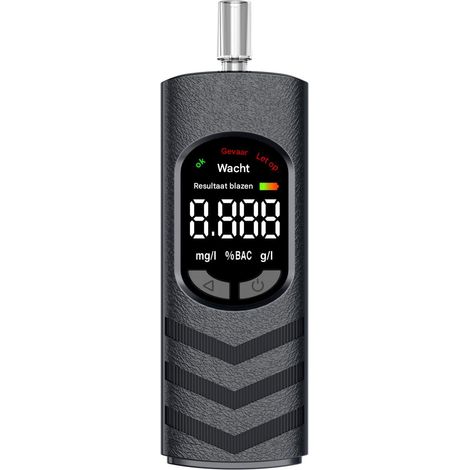 Alcoholtester - Capteur Électrochimique - Affichage LCD Couleur - Précision 0,01 ‰ - USB-C Rechargeable - Portable - Pour Conducteurs Professionnels et Loisirs - 1 Pièce (1/5)