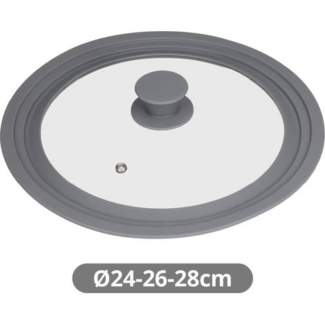 Couvercle universel en silicone pour casseroles et poêles de 24, 26 et 28 cm (1/5)