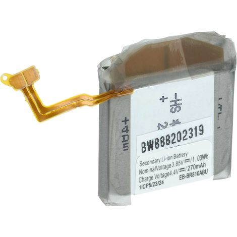 vhbw Akku Ersatz für Samsung EB-BR810ABU, GH43-04857A für Smartwatch Uhr Fitnessarmband (250mAh, 3,85V, Li-Polymer)
