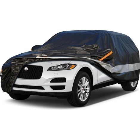 Autoabdeckung 10 Schichten Wasserdicht Atmungsaktiv für Jaguar F-Pace (2016-2023) Schwarz (1/5)