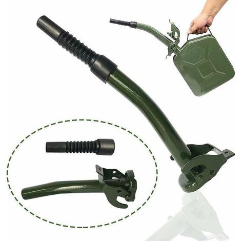Bec verseur pour bidon d'essence, bec verseur flexible pour jerrican à essence 5 l, 10 l, 20 l, 30 l, tuyau de carburant pour bidon en métal 20 l d'essence (1/5)