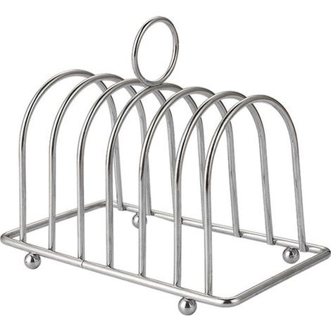 Dailygoody, Tostadora de acero inoxidable, Ranura para 6 rebanadas, Soporte para pan tostado, 14,5 x 8 x 7,8 cm, Acero inoxidable (1/5)