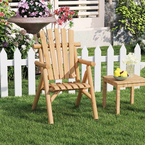 Wooden Garden Bench, Natural Finish, 2-Person, 300kg Capacity (1/5)