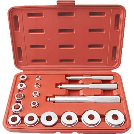 Set of 17 bearing installation and removal tools, durable aluminum, anti-slip design, for car bearings (1/5)