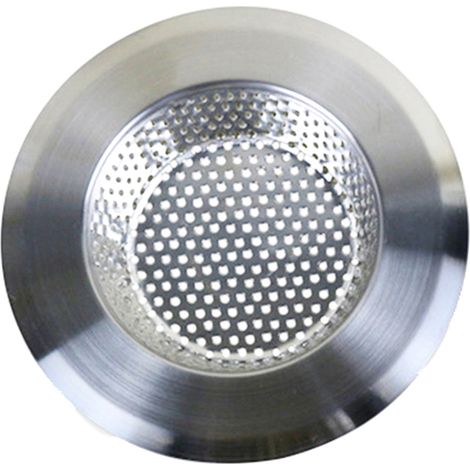 Filtro per lavello da cucina, skimmer per scarico piscina, scarico bagno, scarico a pavimento anti-intasamento, acciaio inox argento (1/5)