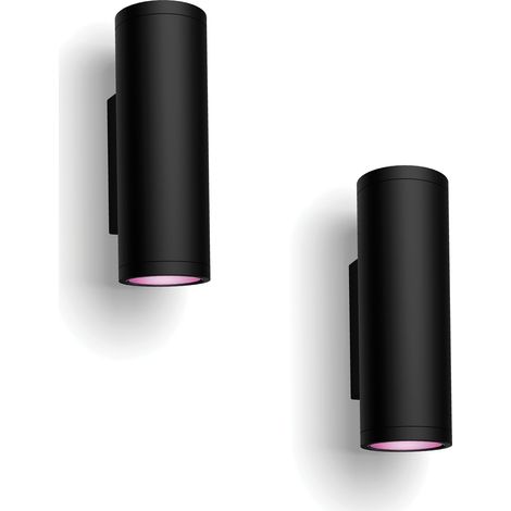 Philips Hue Appear Aplique de pared exterior Up & Down (Negro) - 2 unidades Luz blanca y de color - White and Color Ambiance (1/5)