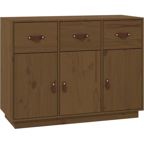 Maison Exclusive - Credenza ambra 100x40x75 cm in Legno Massello di Pino (1/5)