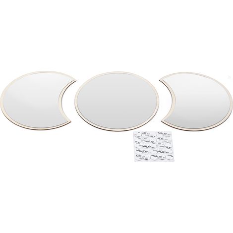 Ensemble de miroirs à phases lunaires décoratifs en acrylique et bois pour salon, ornement auto-adhésif (1/5)