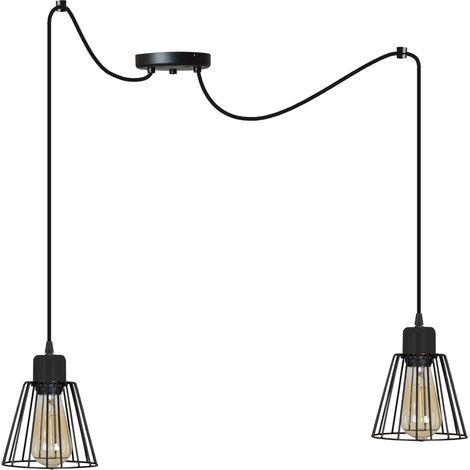 Lampe suspendue moderne en fil d'araignée rétro loft LED (1/5)