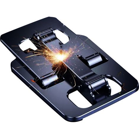 Support de téléphone portable pliable à angle réglable, support de bureau pour tablette, idéal pour la maison, les voyages et le bureau (noir) (1/5)