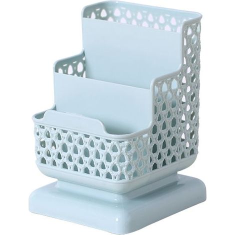 Boîte De Rangement Pour Stylos - Support De Bureau Avec Tiroir À Télécommande - Pour Crayons À Sourcils Lipsticks Stylos Études Bureau Domestique - 1 Pièce (1/5)