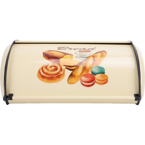Boîte à pain exquise et élégante, Type tambour, bac de rangement en métal pour gâteaux, beignets, biscuits, vaisselle alimentaire, couleur Champagne 2 (1/5)