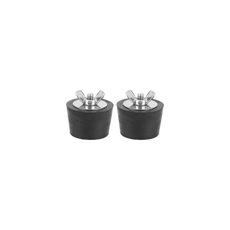 Lot de 2 bouchons d'hivernage en caoutchouc de 1,5 pouce pour tuyauterie de piscine et spa (1/5)