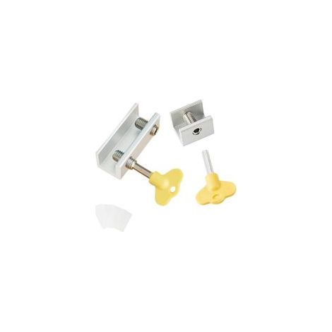 Loquet de baie coulissante – 2 pcs serrure de fenêtre en aluminium – Sécurité enfants – Installation sans perçage – Compatible fenêtres coulissantes (1/5)