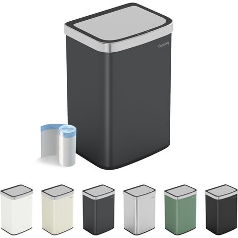 Motion Sensor Kitchen Bin with Soft Close Lid 16L DARK GREY