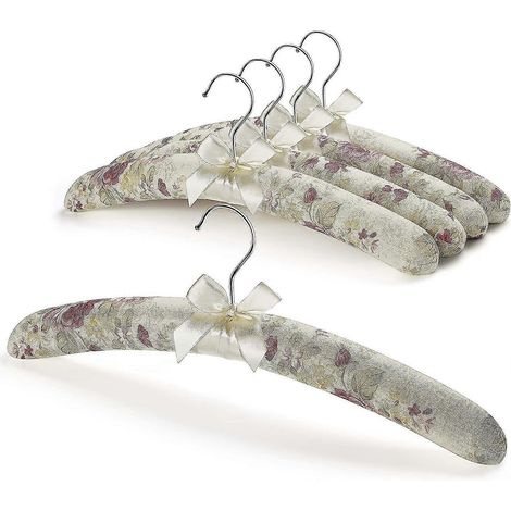 Cintre rembourré en satin pour pull femme, cintre épais rembourré, cintre en mousse pour tissu, cintre fantaisie non convexe, crochet en acier inoxydable, cintre de mariage, cintre pour tissus d'ameub