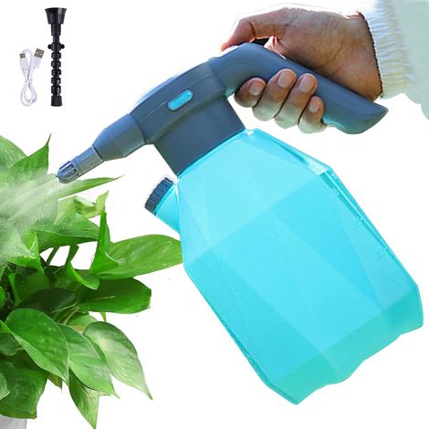 Pressure sprayer, 2L USB electric sprayer, 2-mode 2000mAh pressure sprayer with extension nozzle, portable scale sprayer for [unclear], (blue) (1/5)