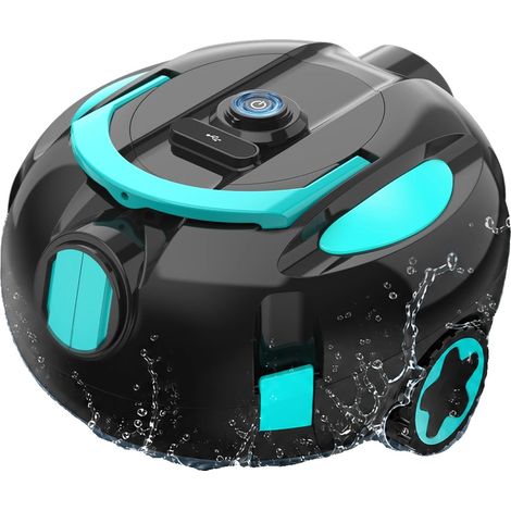 Robot pulitore per piscine senza fili, autonomia della batteria di 120 minuti, parcheggio automatico, spina europea 220V-240V (1/5)